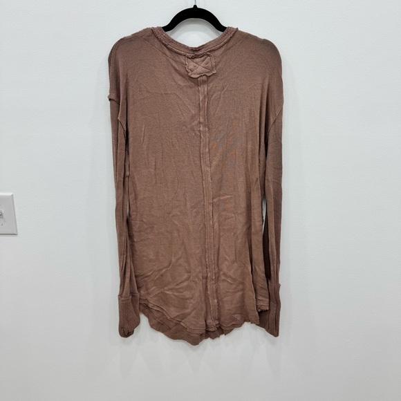 We the Free Colby Long Sleeve Tee Spicy Chestnut Sz Large - Picture 3 of 7